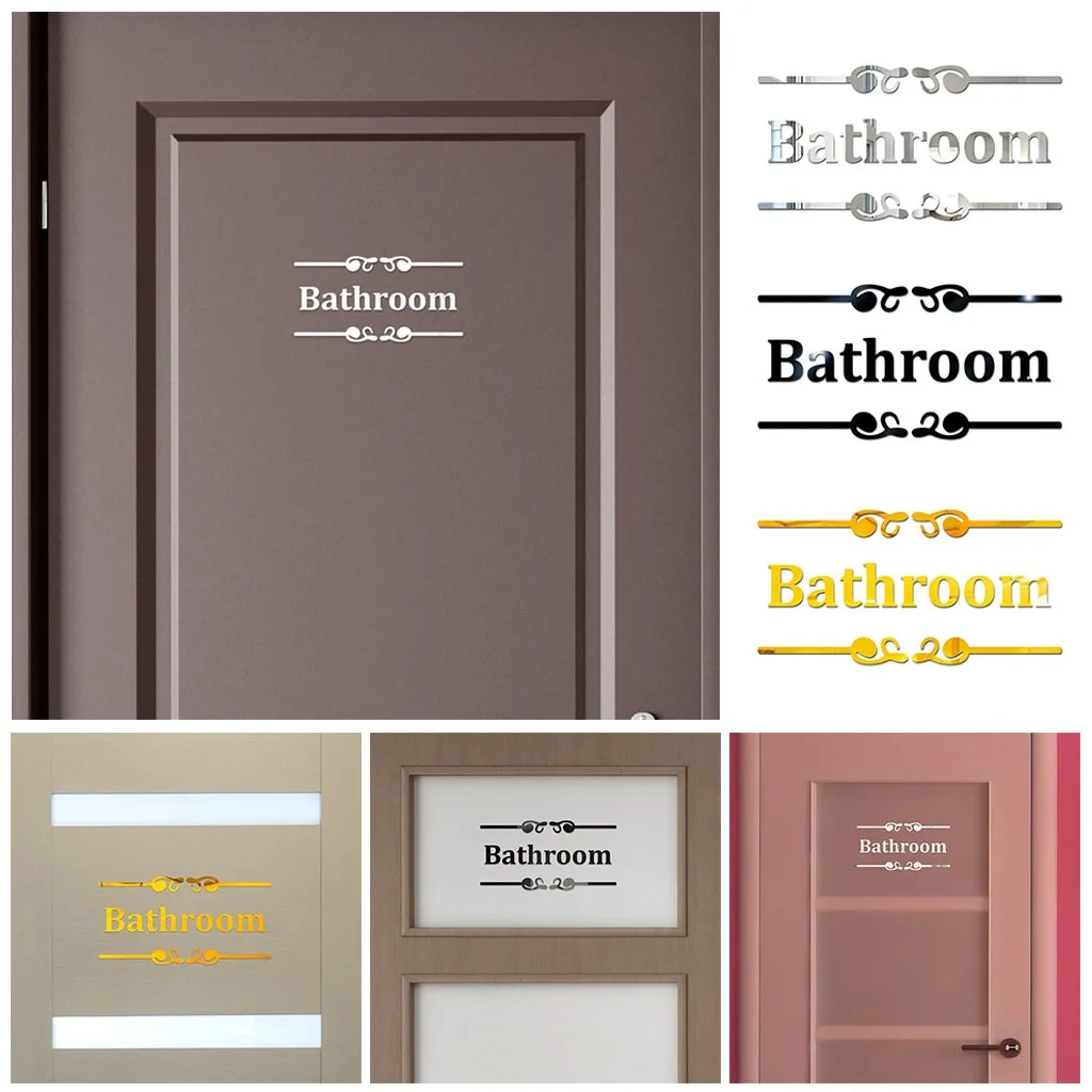 Fashion 3D Wall Stickers Toilet Bathroom DIY Tips Stickers WC Door Prompt Sign English Letters Home Wall Sticker Decor 1PCS
Fashion 3D Wall Stickers Toilet Bathroom DIY Tips Stickers WC Door Prompt Sign English Letters Home Wall Sticker Decor 1PCS