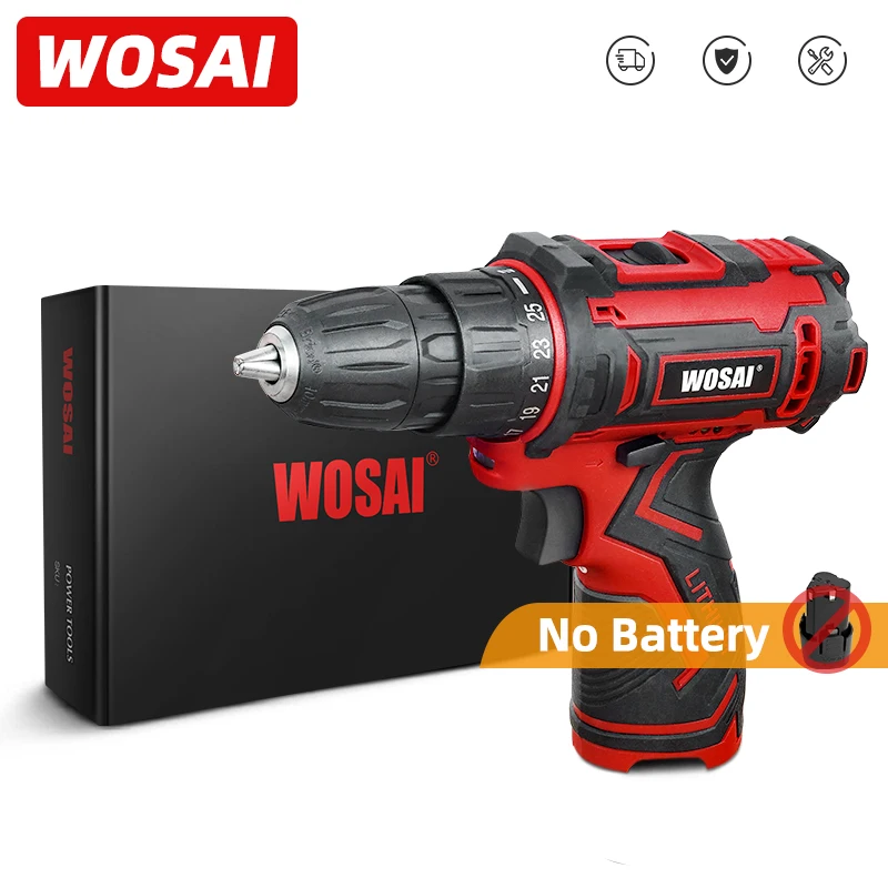 WOSAI MT Series 12V Cordless Drill Driver Screwdriver Mini Wireless Power Driver DC Lithium-Ion Battery 25+1 Settings
WOSAI MT Series 12V Cordless Drill Driver Screwdriver Mini Wireless Power Driver DC Lithium-Ion Battery 25+1 Settings