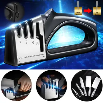 Knife Sharpener 4 in 1 Diamond Coated&Fine Rod Knife Shears and Scissors Sharpening stone System Stainless Steel Blades
Knife Sharpener 4 in 1 Diamond Coated&Fine Rod Knife Shears and Scissors Sharpening stone System Stainless Steel Blades