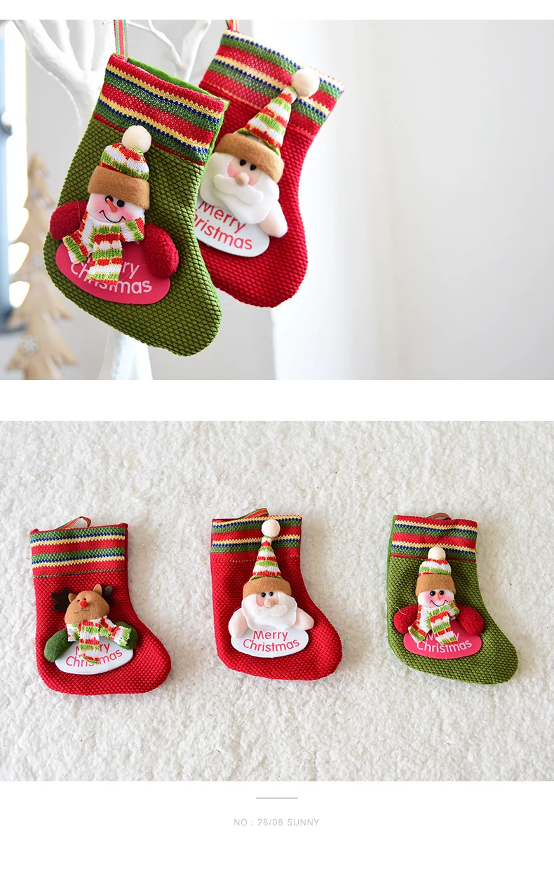 weaving sock elk santa snowman christmas socks children gift