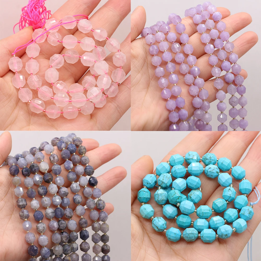 8mm Natural Stone Turquoises Rose Quartzs Beads Faceted Blue Chalcedony Loose Beads for Jewelry Making DIY Bracelet Necklace
8mm Natural Stone Turquoises Rose Quartzs Beads Faceted Blue Chalcedony Loose Beads for Jewelry Making DIY Bracelet Necklace