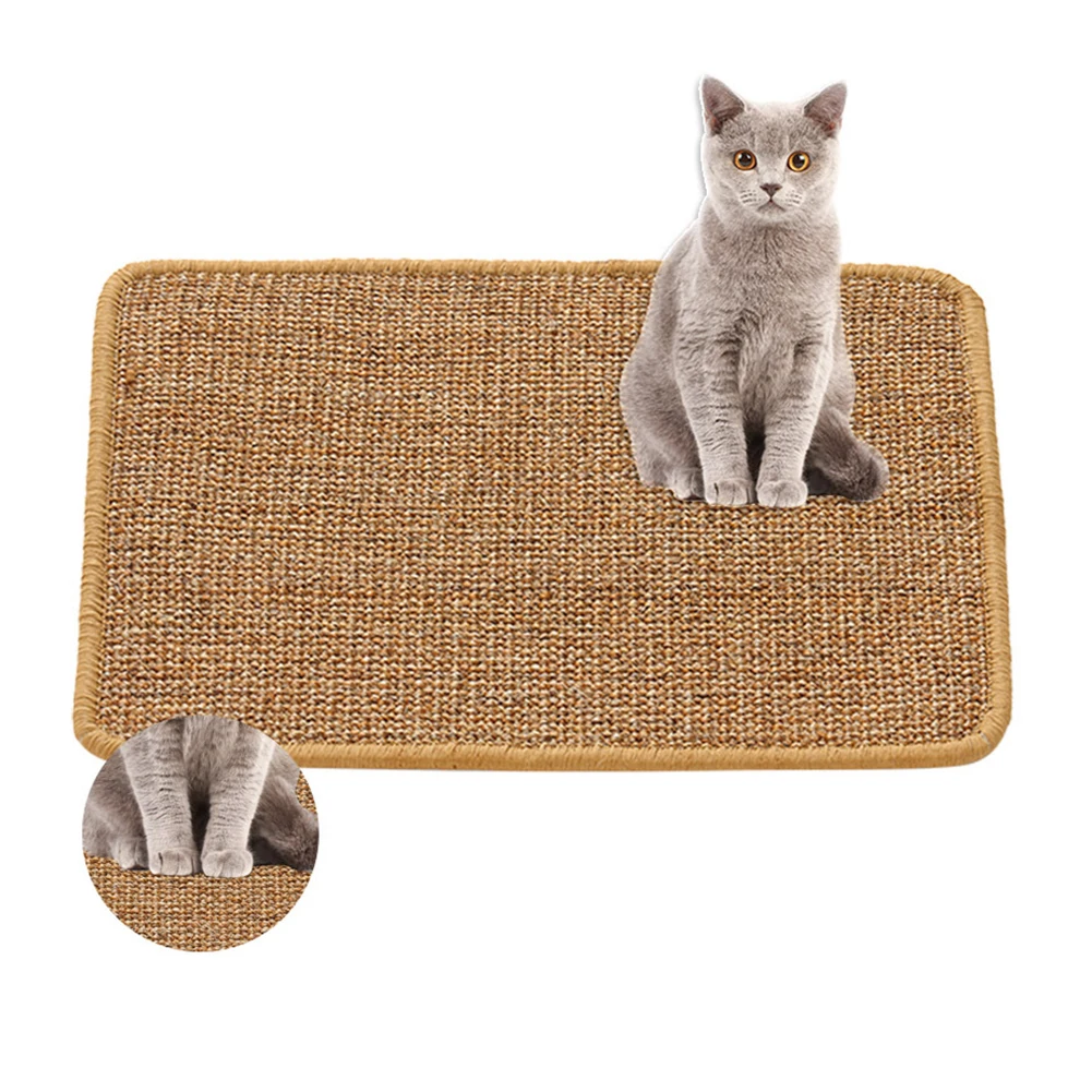 Коврик-Когтеточка для кошек Натуральный сизаль нескользящий защиты ног мебели