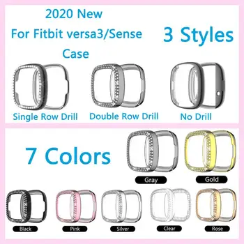 3 Style 7 Color Watch Case For Fitbit Versa 3/Fitbit Sense Protector Cover Diamond Women Bling Protective Shell Watch Accessory
3 Style 7 Color Watch Case For Fitbit Versa 3/Fitbit Sense Protector Cover Diamond Women Bling Protective Shell Watch Accessory