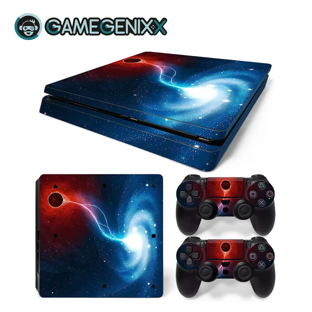 GAMEGENIXX Skin Sticker Vinyl Decal for PS4 Slim Console and 2 Controllers - Galaxy
GAMEGENIXX Skin Sticker Vinyl Decal for PS4 Slim Console and 2 Controllers - Galaxy
