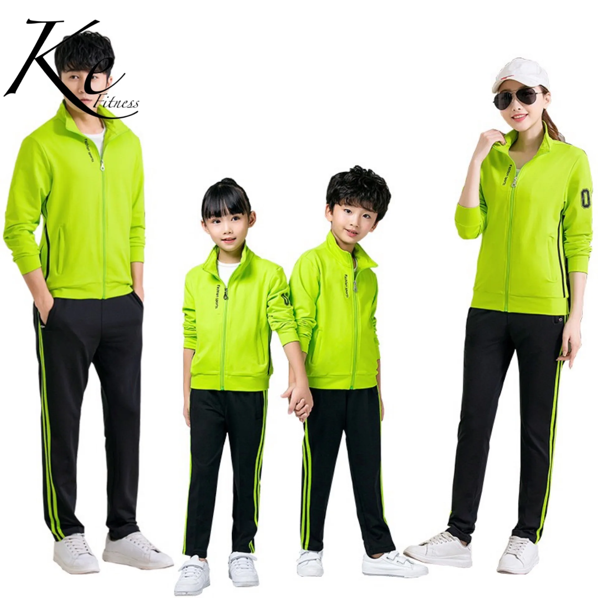 KE woman man Parents kids wear school students sports suits green & numbers couples sport set children big size plus extra 5XL
KE woman man Parents kids wear school students sports suits green & numbers couples sport set children big size plus extra 5XL