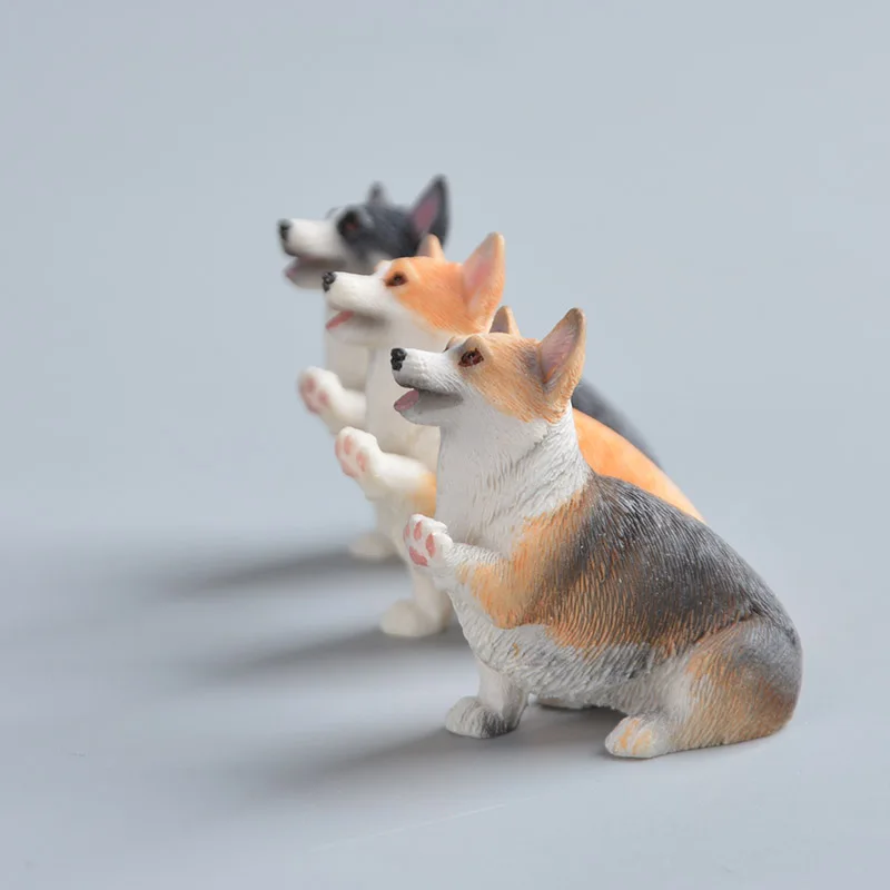 Миниатюрные фигурки Koteta модель Mini Animal Corgi из смолы для собак аксессуары домашнего