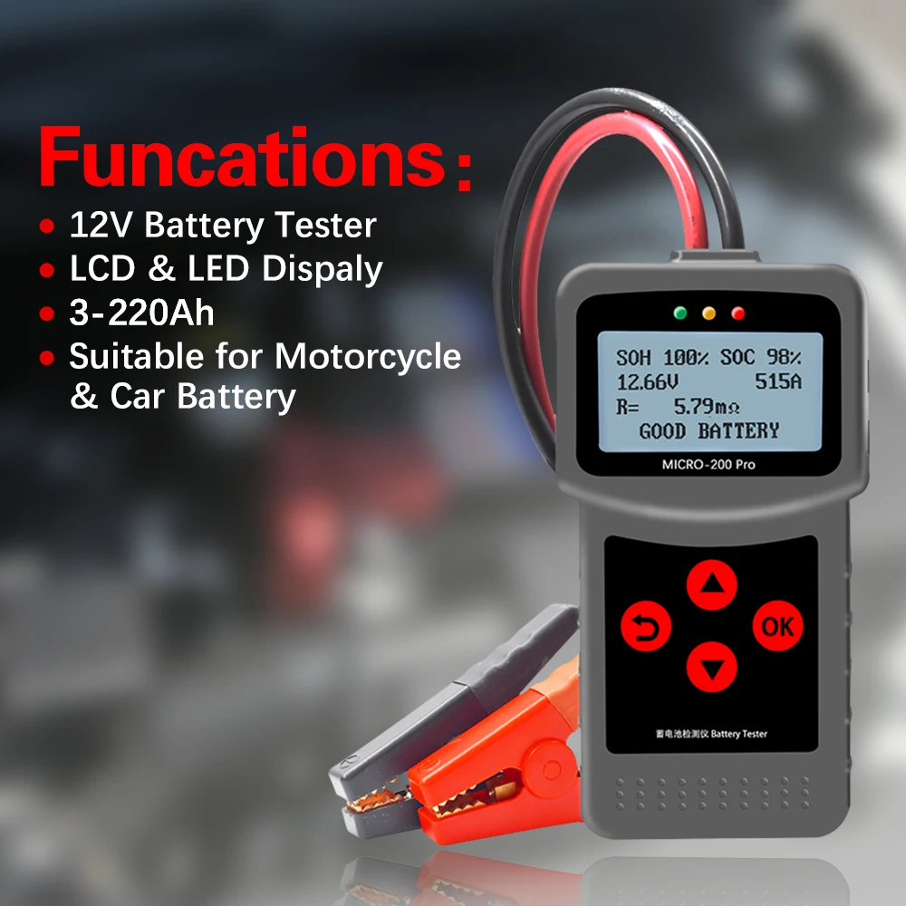 LANCOL 12v 24v truck motorcycle car battery 3 in 1 diagnostic tester tool Micro 200 pro
LANCOL 12v 24v truck motorcycle car battery 3 in 1 diagnostic tester tool Micro 200 pro