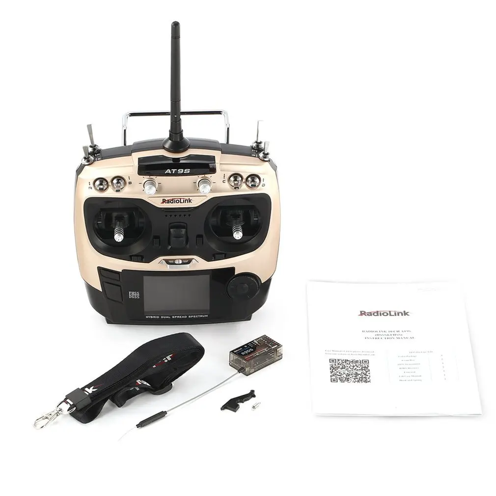 AT9S 9CH Radio Remote Controller and Receiver R9DS 2.4G DSSS&FHSS SBUS/PPM/PWM for FPV Racing Drone Quad Helicopter Fixed Wing
AT9S 9CH Radio Remote Controller and Receiver R9DS 2.4G DSSS&FHSS SBUS/PPM/PWM for FPV Racing Drone Quad Helicopter Fixed Wing