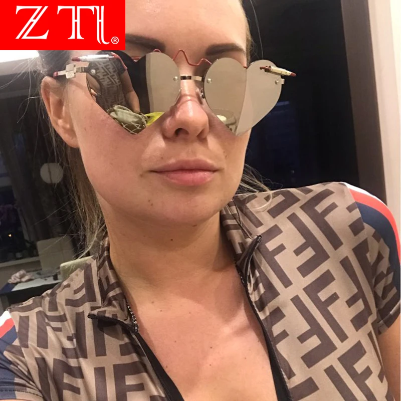 ZT Heart Shape Mirror Sunglasses Women Gothic Bullet ECG Glasses UV400 Shades Punk Vintage Alloy DIY Sexy Glasses
ZT Heart Shape Mirror Sunglasses Women Gothic Bullet ECG Glasses UV400 Shades Punk Vintage Alloy DIY Sexy Glasses