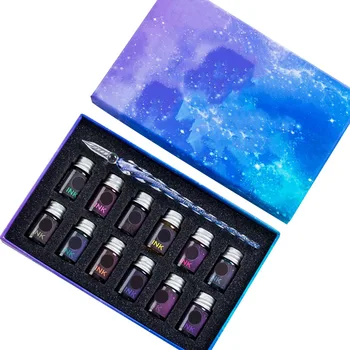 13pcs Calligraphy Signature Fountain Glass Dipped Pen Ink Set Art Artisit Crystal Starry Sky Stationery Supplies Writing Drawing
13pcs Calligraphy Signature Fountain Glass Dipped Pen Ink Set Art Artisit Crystal Starry Sky Stationery Supplies Writing Drawing