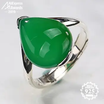 S925 Fine Antique shop Emerald Rings Luxury Taste Teardrop Waterdrop Vintage Natural Chalcedony moldavite peridot Art
S925 Fine Antique shop Emerald Rings Luxury Taste Teardrop Waterdrop Vintage Natural Chalcedony moldavite peridot Art