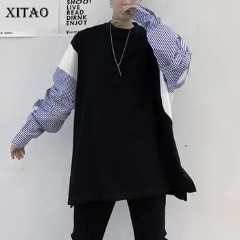 XITAO Splice Striped Bat Sleeve Sweatshirt Plus Size Loose Harajuku Tops Oversize Tide Brand Women Clothes Streetwear DMY2621 
XITAO Splice Striped Bat Sleeve Sweatshirt Plus Size Loose Harajuku Tops Oversize Tide Brand Women Clothes Streetwear DMY2621
