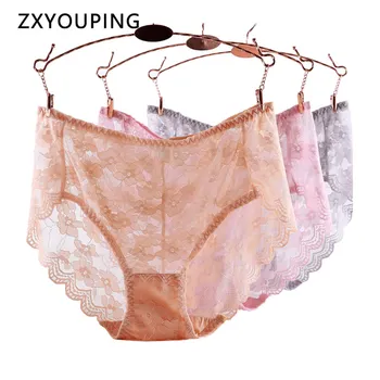 Sexy Lace Transparent Panties Women Big Size Underwear High Waist Seamless Briefs Soft Breathable XL-XXXL Plus Size Lingerie 
Sexy Lace Transparent Panties Women Big Size Underwear High Waist Seamless Briefs Soft Breathable XL-XXXL Plus Size Lingerie