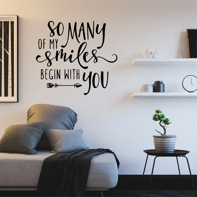 Vinyl Quotes Wall Stickers So Many OF My Smiles Begin With for Home Office School Classroom Teen Dorm Living Room Art Wall Decor
Vinyl Quotes Wall Stickers So Many OF My Smiles Begin With for Home Office School Classroom Teen Dorm Living Room Art Wall Decor