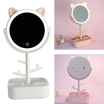 Makeup Mirror Desk LED Lighted Touch Screen Mini Makeup Mirror Multi-function Cosmetics Lipstick Eyeliner Storage Makeup Box
Makeup Mirror Desk LED Lighted Touch Screen Mini Makeup Mirror Multi-function Cosmetics Lipstick Eyeliner Storage Makeup Box
