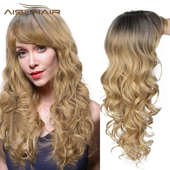AISI HAIR 24inches Heat Resistant Fiber Middle Part Nature Water Wave Wig Ombre Black Blonde Wig Synthetic Wigs for Women 
AISI HAIR 24inches Heat Resistant Fiber Middle Part Nature Water Wave Wig Ombre Black Blonde Wig Synthetic Wigs for Women