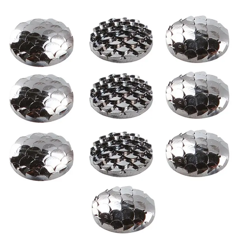 10Pcs 12mm Gradient Colored Fish Scale Resin Round Dome Cabochon Flat Back DIY Crafts Decoration Jewelry Embellishment Accessory
10Pcs 12mm Gradient Colored Fish Scale Resin Round Dome Cabochon Flat Back DIY Crafts Decoration Jewelry Embellishment Accessory