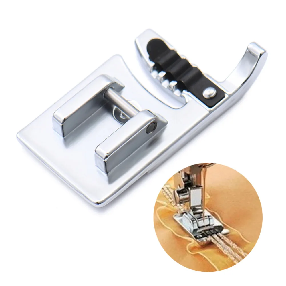 Domestic Versatile Electric Sewing Machine Stainless Steel Three Needle Stiches Cording Presser Foot 7309(5011-13)Cording Foot
Domestic Versatile Electric Sewing Machine Stainless Steel Three Needle Stiches Cording Presser Foot 7309(5011-13)Cording Foot