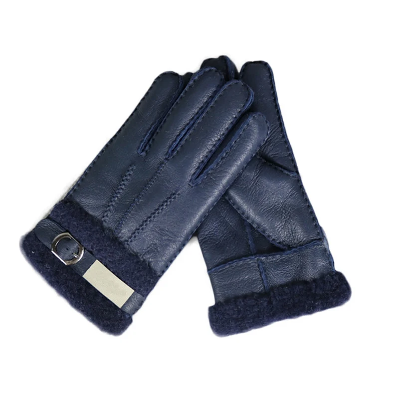 Зимние перчатки мужские из овчины с затягивающимся запястьем|fur gloves|gloves for menfashion