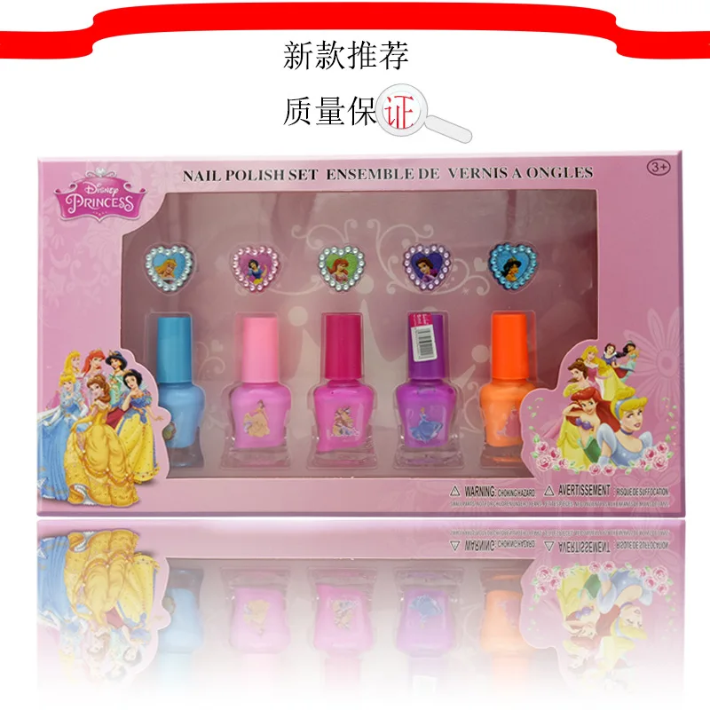 Disney новый набор игрушек для макияжа наклейки ногтей в коробке детей сделай сам
