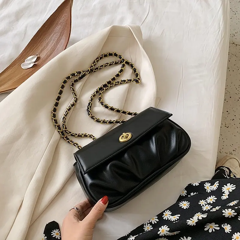 Фото Модная женская маленькая квадратная сумка на плечо для женщин новинка 2020