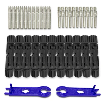10 Pairs Connector with 1pair Spanner connected Solar Panel Connectors Male & Female IP67 TUV 1000Vdc UL 600Vdc 
10 Pairs Connector with 1pair Spanner connected Solar Panel Connectors Male & Female IP67 TUV 1000Vdc UL 600Vdc