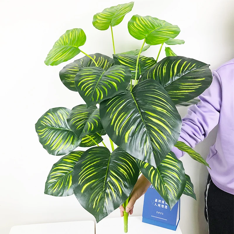 75cm 24 Heads Tropical Artificial Plants Large Monstera Fake Palm Leaves Real Touch Tree Foliage Plastic Leafs for Office Decor
75cm 24 Heads Tropical Artificial Plants Large Monstera Fake Palm Leaves Real Touch Tree Foliage Plastic Leafs for Office Decor