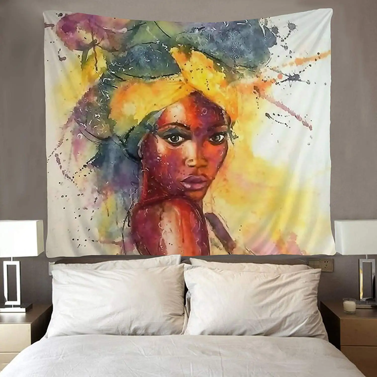 Black Art Wall Tapestry Hippie Art African American Women Rainbow Wall Hanging
Black Art Wall Tapestry Hippie Art African American Women Rainbow Wall Hanging