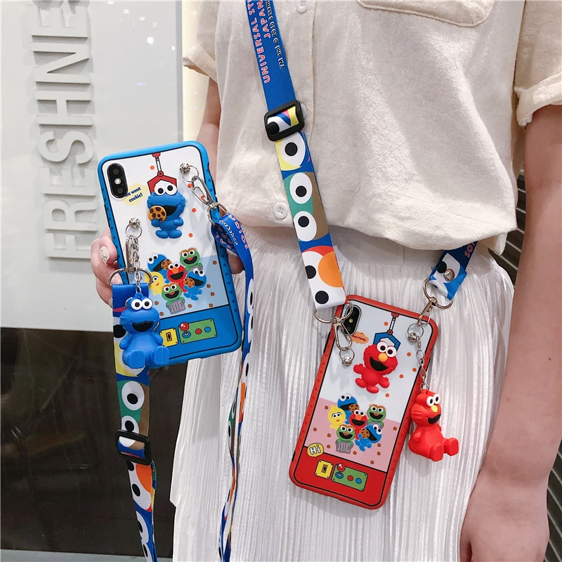 For iphone XS max XR X Sesame Street Case,Cute cookie Elmo Soft phone Cover for iphone 8plus 7P 6P 6 7 8 Case +toy +strap
For iphone XS max XR X Sesame Street Case,Cute cookie Elmo Soft phone Cover for iphone 8plus 7P 6P 6 7 8 Case +toy +strap