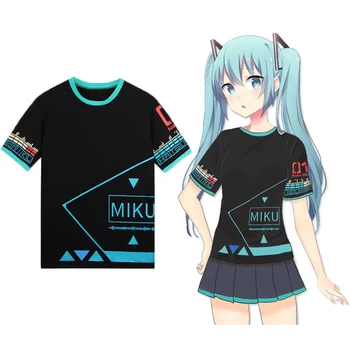 Cute Anime Vocaloid Hatsune Miku Cotton Short Sleeved T-Shirt Costumes Cosplay Casual Top Tshirt Kawaii 
Cute Anime Vocaloid Hatsune Miku Cotton Short Sleeved T-Shirt Costumes Cosplay Casual Top Tshirt Kawaii