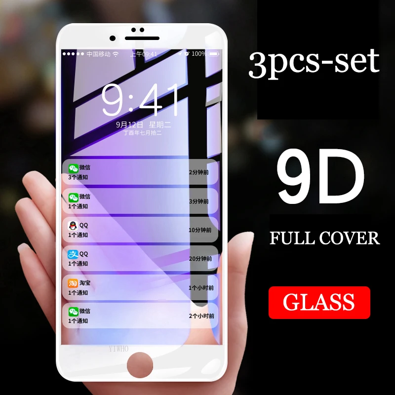 3 Pcs 9D Screen Protector Protective Glass for Apple IPhone 6s 6 7 8 Plus Tempered Film Safety I Phone X S XS Max XR Iphone6 Set
3 Pcs 9D Screen Protector Protective Glass for Apple IPhone 6s 6 7 8 Plus Tempered Film Safety I Phone X S XS Max XR Iphone6 Set