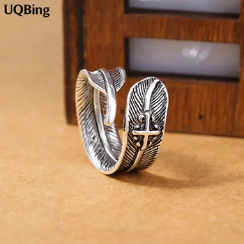 New Arrival 925 Sterling Silver Vintage Feather Rings Fashion Open Adjustable Personality Ring Free Shipping
New Arrival 925 Sterling Silver Vintage Feather Rings Fashion Open Adjustable Personality Ring Free Shipping