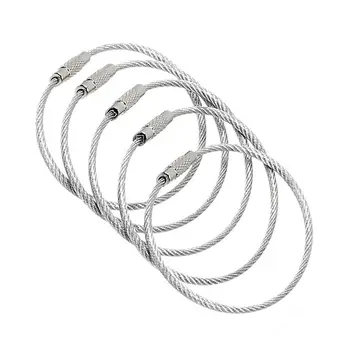 20-Pack-Silver Ultra Tough Stainless Steel String Wire Luggage Tags Loop Key Rings
20-Pack-Silver Ultra Tough Stainless Steel String Wire Luggage Tags Loop Key Rings