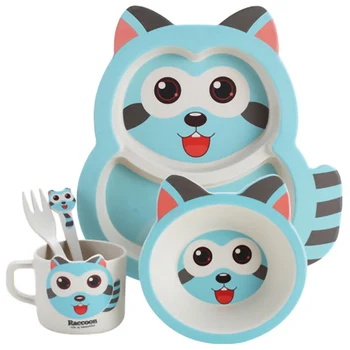 5Pcs/Set Baby Dish Training Tableware Children Cute Raccoon Feeding Food Dishes Kids Dinnerware with Bowl Cup Spoon Fork Plate B
5Pcs/Set Baby Dish Training Tableware Children Cute Raccoon Feeding Food Dishes Kids Dinnerware with Bowl Cup Spoon Fork Plate B