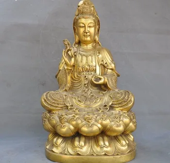 18"old Chinese Buddhism temple brass Kwan-Yin Guanyin Bodhisattva Buddha statue
18"old Chinese Buddhism temple brass Kwan-Yin Guanyin Bodhisattva Buddha statue
