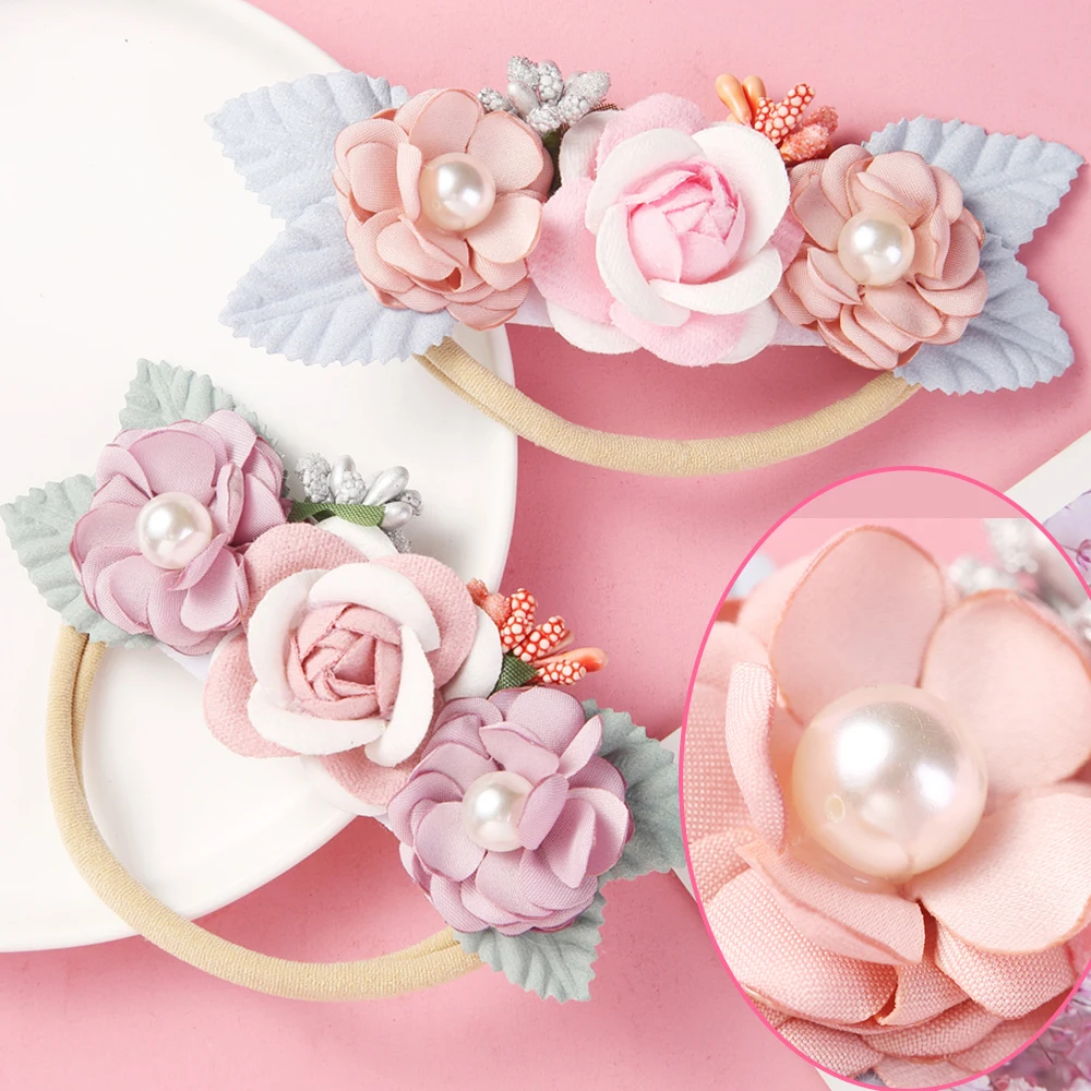 Rose Flower Headbands For Baby Girls Newborn Elastic Head Wrap Three Flowers Hairband Pearl Fresh Style Cute Hair Accessories 
Rose Flower Headbands For Baby Girls Newborn Elastic Head Wrap Three Flowers Hairband Pearl Fresh Style Cute Hair Accessories