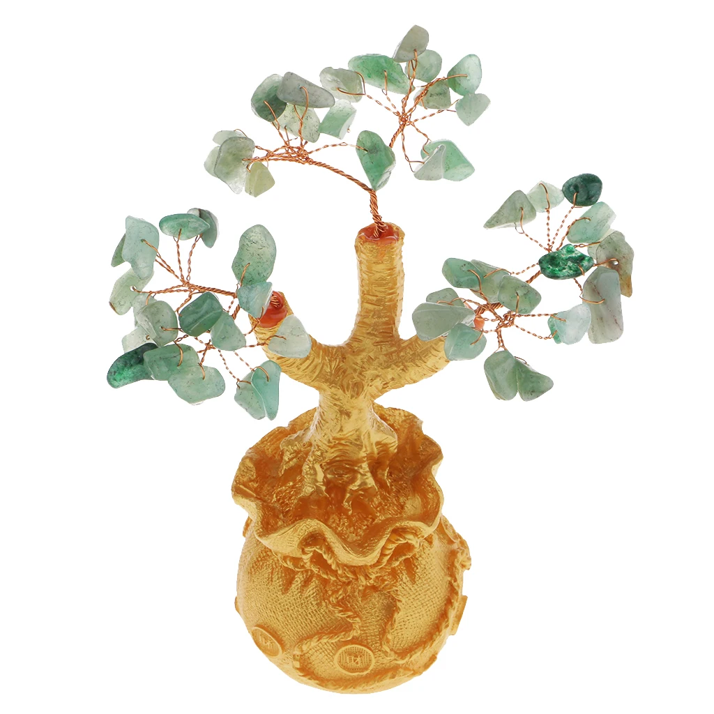Feng Shui Crystal Money Tree Bonsai Style Wealth Luck Tree Home Decoration Feng Shui Crystal Money Tree Bonsai Style Wealth Luck Tree Home Decoration