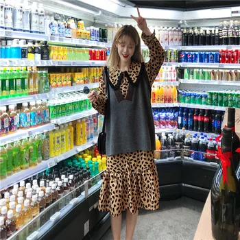2019 Season Dress Female Foreign Style Knitting Vest Sweater Skirt Two-piece Set Medium Length Money Over The Knee Suit 
2019 Season Dress Female Foreign Style Knitting Vest Sweater Skirt Two-piece Set Medium Length Money Over The Knee Suit