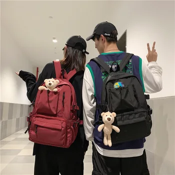 Korean version style couple backpack ins fashion casual multi-pocket middle school student schoolbag Female college student bag
Korean version style couple backpack ins fashion casual multi-pocket middle school student schoolbag Female college student bag