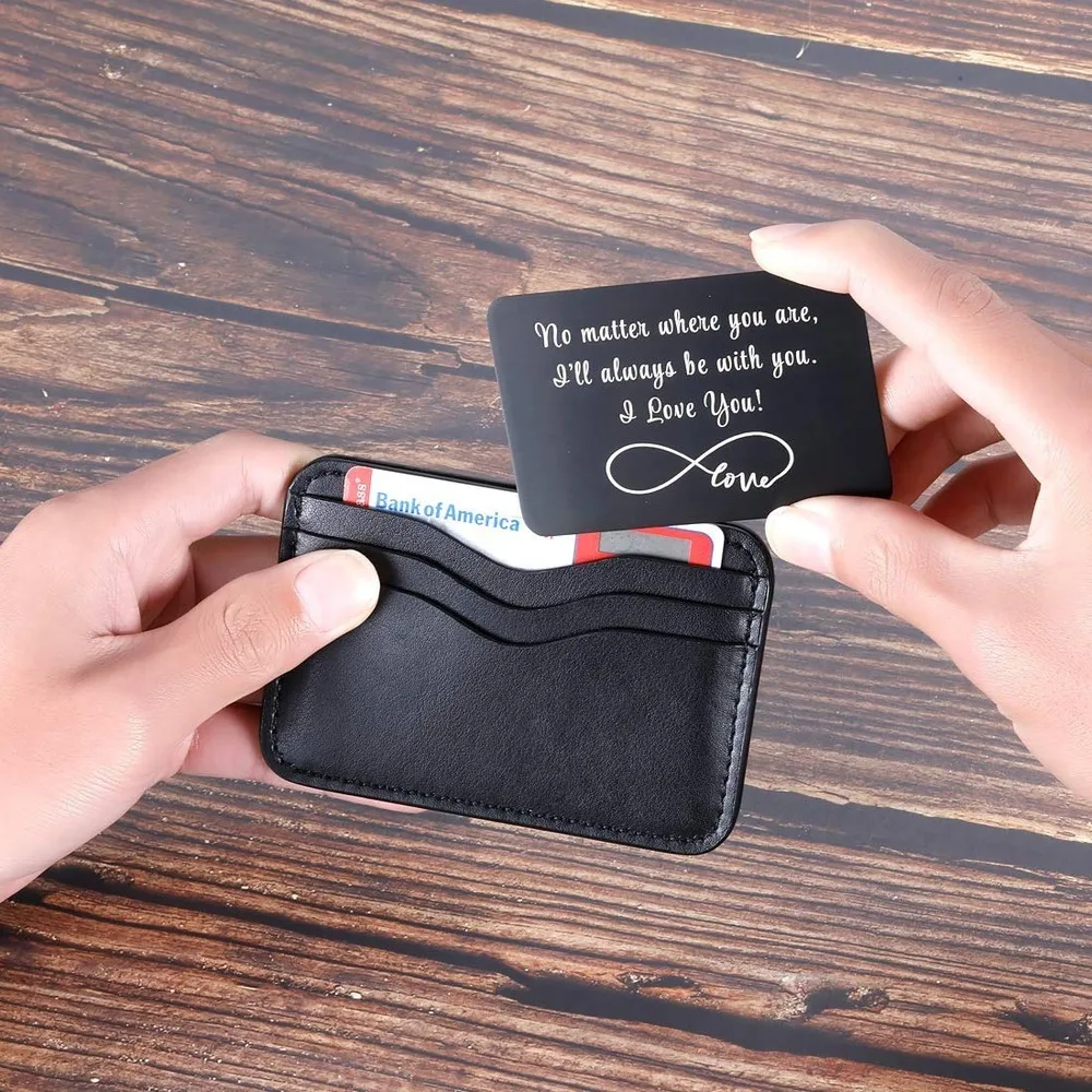 Бумажник с кармашком для карт подарки его мужа бойфренда любовной ноты от жены
