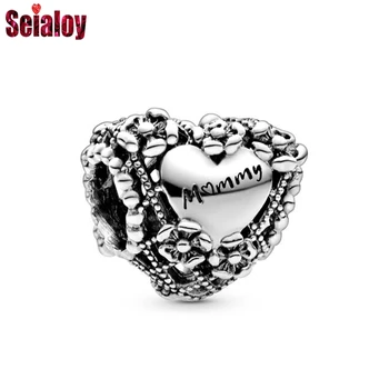 Seialoy Silver Color Flowers Love Mommy Heart Beaded Charm Fit Brands Bracelet Necklace Diy Original Women Jewelry Accessory
Seialoy Silver Color Flowers Love Mommy Heart Beaded Charm Fit Brands Bracelet Necklace Diy Original Women Jewelry Accessory