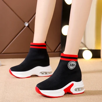 zapatillas mujer high top women sneakers height increasing striped knitting thick bottom spring autumn sneaker feminino salto
zapatillas mujer high top women sneakers height increasing striped knitting thick bottom spring autumn sneaker feminino salto