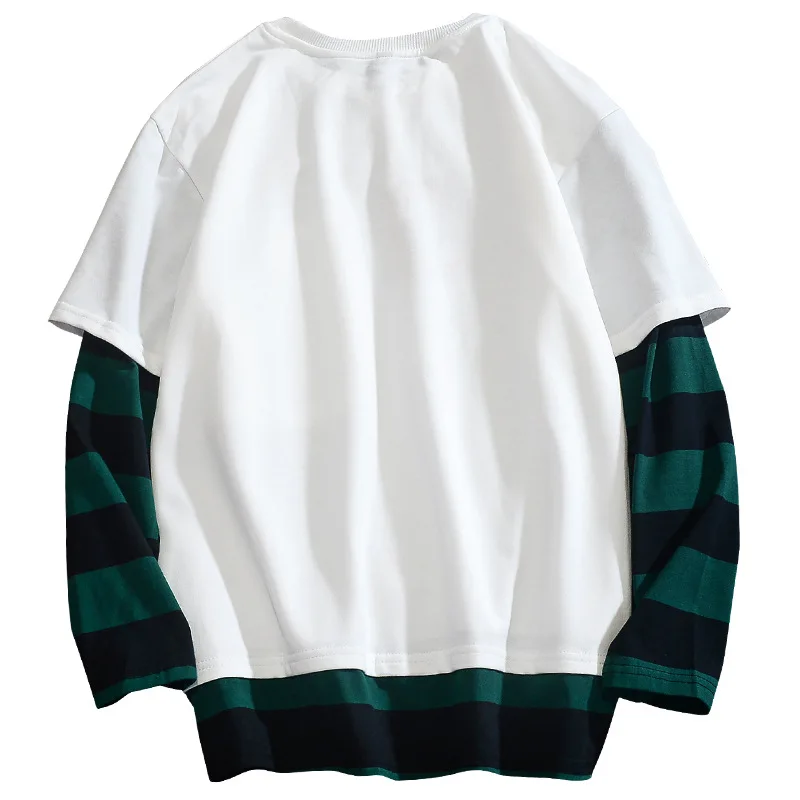 High Quality Autumn Spring Fashion Oversiz Fake Two Pieces Tshirt Men's Long Sleeve Casual O Neck T-Shirt For Man TOP TEES
High Quality Autumn Spring Fashion Oversiz Fake Two Pieces Tshirt Men's Long Sleeve Casual O Neck T-Shirt For Man TOP TEES