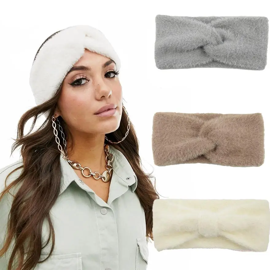 New Handmade Knot Fluffy Headbands Autumn Winter Imitation Mink Cashmere Solid Bow Hairbands Simple Warm Women's Headband
New Handmade Knot Fluffy Headbands Autumn Winter Imitation Mink Cashmere Solid Bow Hairbands Simple Warm Women's Headband