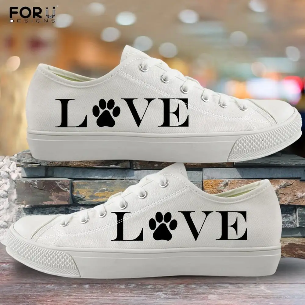 FORUDESIGNS Cute Love Dog Paw Pattern Low Top Canvas Shoes Woman Casual Spring/Autumn Lace Up Sneakers Breath Vulcanized Shoes
FORUDESIGNS Cute Love Dog Paw Pattern Low Top Canvas Shoes Woman Casual Spring/Autumn Lace Up Sneakers Breath Vulcanized Shoes