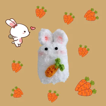Cute Rabbit Knitted plush Earphone Case For Apple Airpods Anti-lost Protective Cover Skin Case For Apple For Air-Pods 1/2
Cute Rabbit Knitted plush Earphone Case For Apple Airpods Anti-lost Protective Cover Skin Case For Apple For Air-Pods 1/2