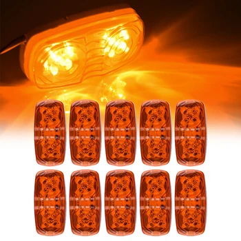 DC12V 10Pcs 4x2inch Amber Color Double Bullseye Trailer Super Bright LED RV Boat Side Marker Light Universal Accessories
DC12V 10Pcs 4x2inch Amber Color Double Bullseye Trailer Super Bright LED RV Boat Side Marker Light Universal Accessories