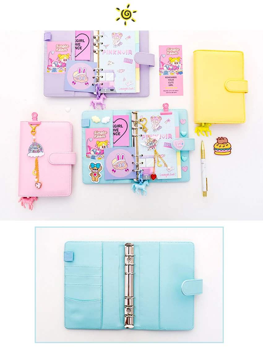 cartoon notebook stationery diy notebook planner