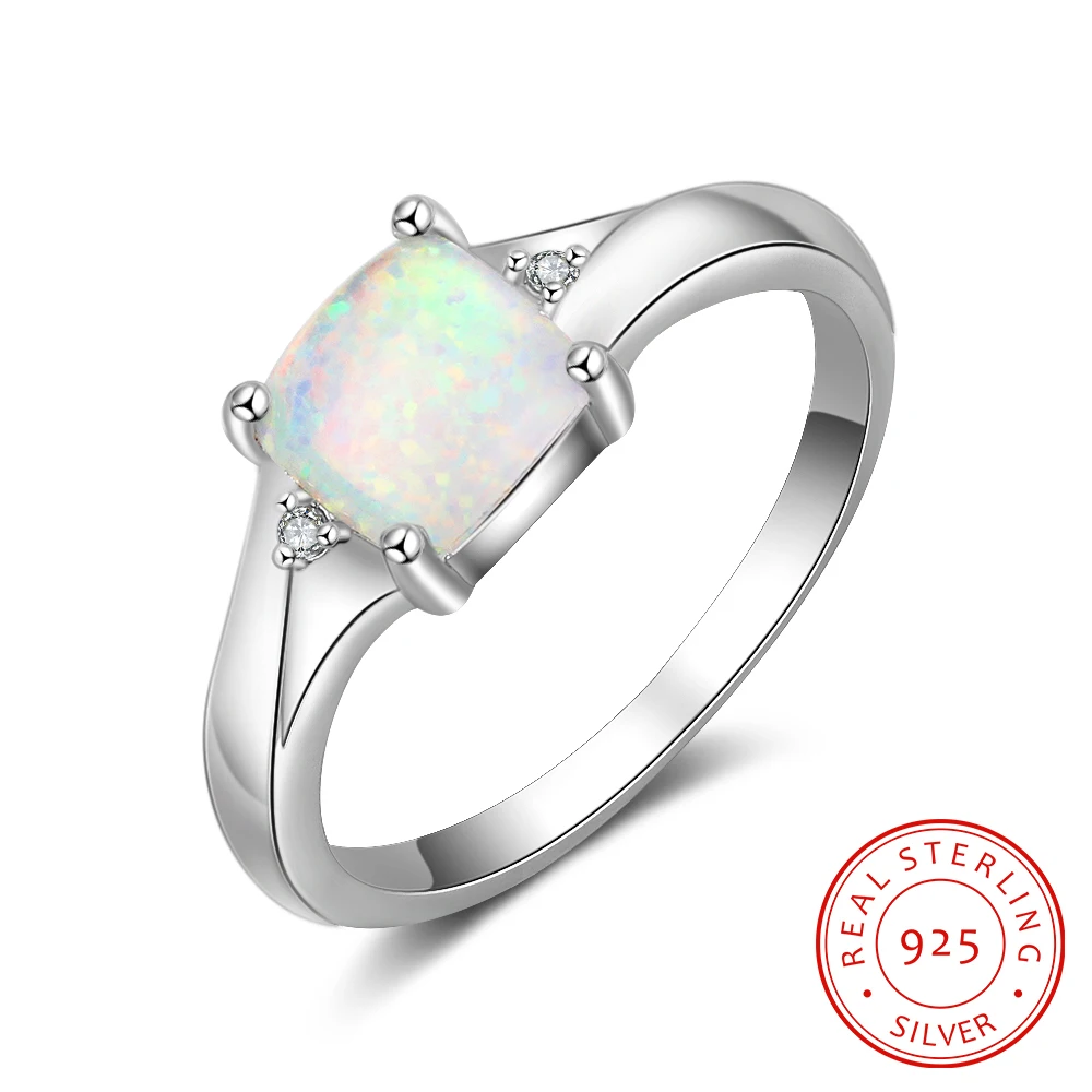 Square White Opal Rings for Women 925 Sterling Silver Finger Rings Zirconia Crystal Engagement Wedding Rings Fine Jewelry 
Square White Opal Rings for Women 925 Sterling Silver Finger Rings Zirconia Crystal Engagement Wedding Rings Fine Jewelry