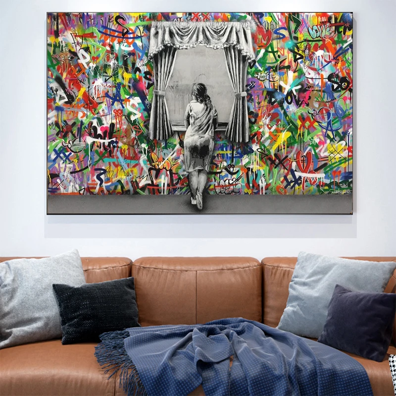 Banksy Scenes Girl Street Graffit Canvas Painting Modern Posters and Prints Wall Art Pictures for Living Room Wall Decor Cuadros
Banksy Scenes Girl Street Graffit Canvas Painting Modern Posters and Prints Wall Art Pictures for Living Room Wall Decor Cuadros